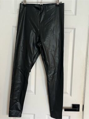 H&M Black Faux Leather Leggings
